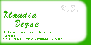 klaudia dezse business card